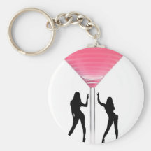 Bailarines del cóctel llavero personalizado