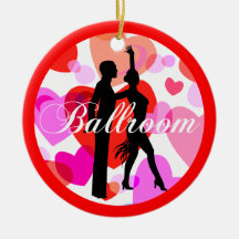 Bailarines del salón de baile adornos de navidad