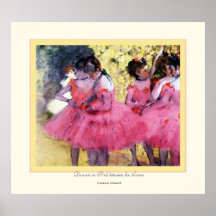 Bailarines en Pink~ Edgar Degas Posters