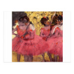 Bailarines en rosa postal