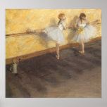 Bailarines que practican en la barra de Edgar Dega Poster
