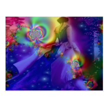 Baile a través de las estrellas tarjetas postales