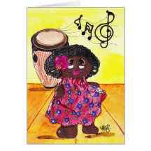 Baile "Bomba " de la muñeca de trapo Tarjetas