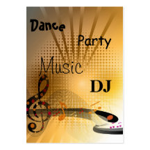 Baile de DJ de la música de la tarjeta de visita