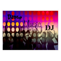Baile de DJ de la música de la tarjeta de visita