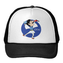 ¡Baile de Evzone del Griego con la bandera OPA! Gorro