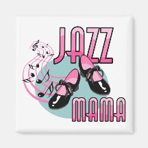 Baile de la mamá golpecito del jazz imán para frigorífico