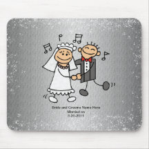 Baile de novia y del novio del boda - sonriendo alfombrillas de raton