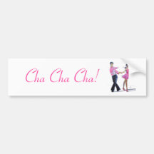 Baile de salón de baile de Cha Cha Cha Pegatina De Parachoque
