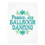 Baile de salón de baile de la alegría de la pasión invitaciones personalizada