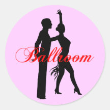 Baile de salón de baile pegatina redonda