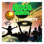 Baile del disco de la invitación retro