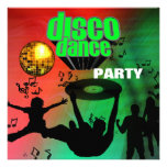 Baile del disco de la invitación retro