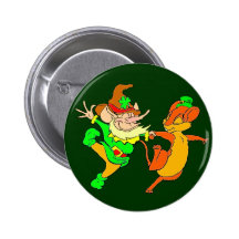 Baile del Leprechaun de St Patrick con el ratón Pins