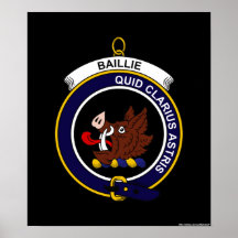 Baillie - escudo del clan impresiones
