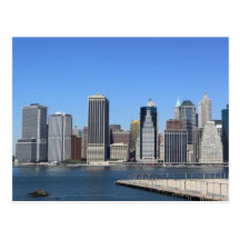 baje el horizonte de Manhattan, New York City Tarjetas Postales