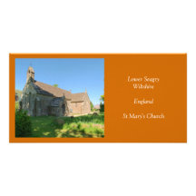 Baje la iglesia de Seagry St Mary Tarjeta Con Foto Personalizada