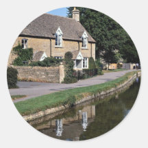 Baje la oveja del río de la matanza, Cotswolds, In Pegatina