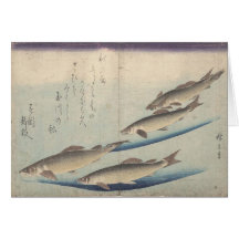 Bajío de pescados: Ayu - notecard Tarjetón