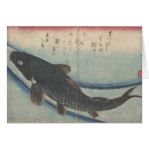 Bajío de pescados: Koi - notecard Felicitacion