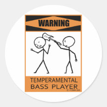 Bajista temperamental amonestador pegatinas  