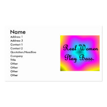 Bajo del juego de las mujeres reales tarjetas de visita