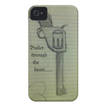 Bala a través del corazón ..... Case-Mate iPhone 4 carcasa