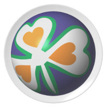 Bala de árbol de navidad Irlanda país tree bauble  Plato Para Fiesta