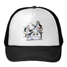 balanceo de los pingüinos gorros  