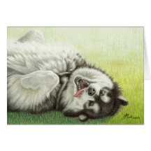 Balanceo del Malamute de Alaska Tarjetas