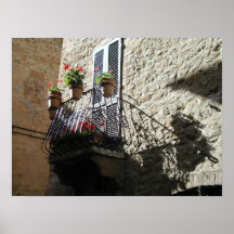 Balcón italiano del chalet poster