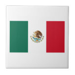 Baldosa cerámica de la bandera mexicana teja  ceramica