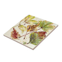 Baldosa cerámica de las hojas de otoño azulejos ceramicos