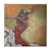 Baldosa cerámica del bailarín del flamenco de Duen Azulejo Cerámica