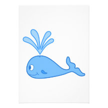 Ballena, azul anuncio personalizado