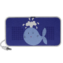 Ballena azul del dibujo animado lindo iPhone altavoz