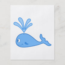 Ballena, azul flyer personalizado
