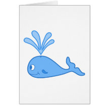 Ballena, azul tarjeton