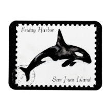 Ballena de la orca imán de vinilo