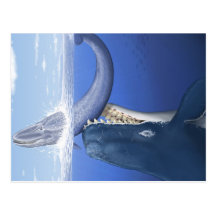 ¡Ballena gigante de la Ballena-Consumición! Tarjetas Postales