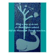 Ballena hawaiana tarjeta postal