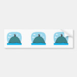 ballena y pingüino lindos etiqueta de parachoque