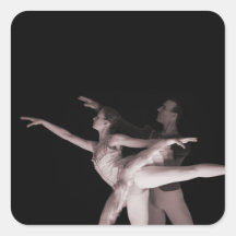 Ballet - danza Partners 2 - rojo Calcomanía Cuadradas Personalizada