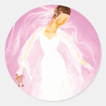 Ballet del boda del vintage etiqueta redonda