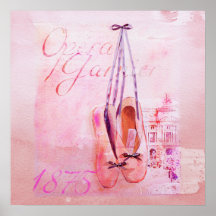 Ballet rosado del bailarín de la bailarina de la a posters
