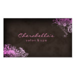 Balneario elegante elegante Brown rosado floral de Tarjeta Personal