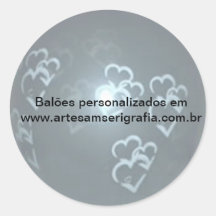 Balões personalizados exclusivos adesivos em formato redondos