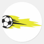 balón de fútbol ardiente etiqueta