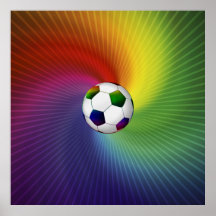 Balón de fútbol colorido (fútbol) impresiones