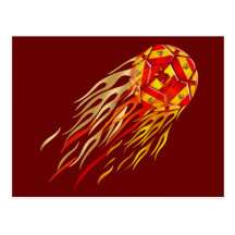 Balón de fútbol español de los amantes del futbol  tarjetas postales